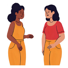 Confident Woman Standing Alone &ndash; Flat Character Illustration