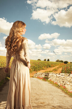 Woman Standing On Bridge