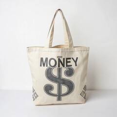 Dollar Sign Fabric Tote Bag	

