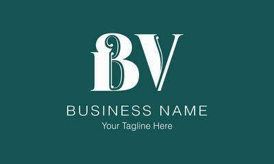 BV B bv initial logo | initial based abstract modern minimal creative logo, vector template image. luxury logotype logo, real estate homie logo. typography logo. initials logo