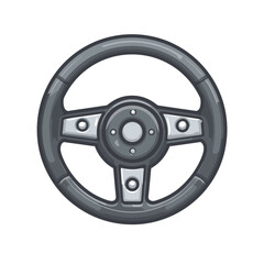 Obraz premium Steering wheel design illustration showcasing a modern and sleek style
