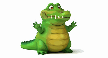 Fototapeta premium Cartoon crocodile illustration for children