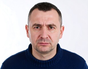 Fototapeta premium A man with a neutral expression