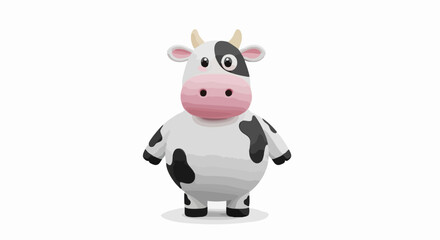 Cartoon cow illustration cute farm animal graphic design