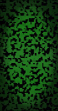 Green points moving down in the screen. 4K Vertical. Loop