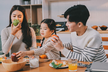 Family spends their free time together