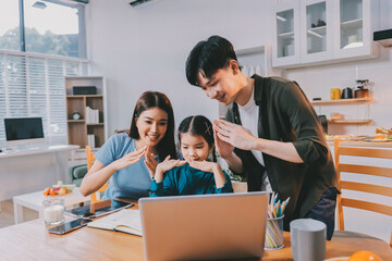 Family spends their free time together