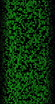 Green signals flashing in screen. Loop. 4K Vertical