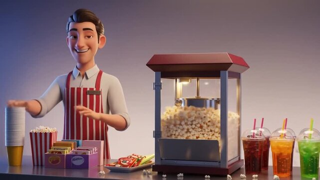 Cartoon character food concession