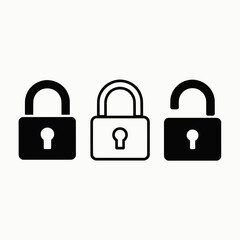 Padlock Icons for Security, Privacy, and Data Protection

