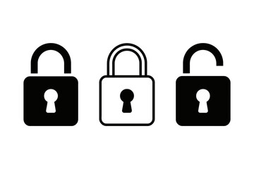 Padlock Icons for Security, Privacy, and Data Protection

