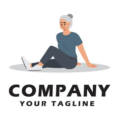 Older people exercising illustration 
