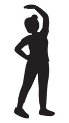 Older people exercising illustration 
