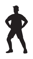 Older people exercising illustration 
