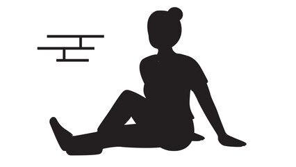 Older people exercising illustration 
