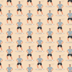 Older people exercising illustration 
