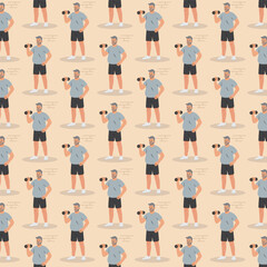 Older people exercising illustration 
