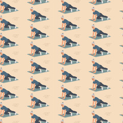 Older people exercising illustration 
