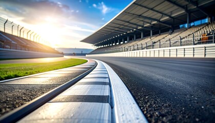 Obraz premium Racing track at sunset (1)