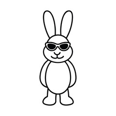 cool easter bunny with sunglasses