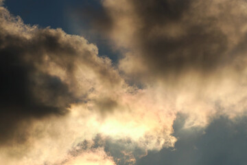 夕日空の雲
