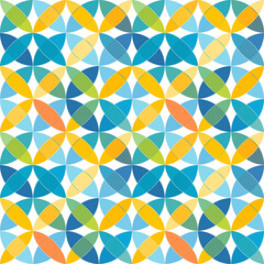 Obraz premium Colorful seamless geometric triangle pattern vector with abstract mosaic style texture for wallpaper and textile design