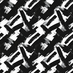 Naklejka premium Abstract black and white geometric grunge texture vector illustration background pattern
