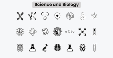 Microscope and Experiment Icons