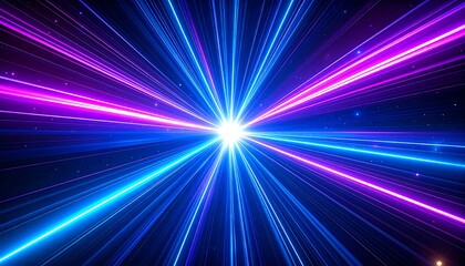 Obraz premium Radiant beams explode in vibrant colors