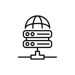 Local server outline icons, minimalist vector illustration ,simple transparent graphic element .Isolated on white background