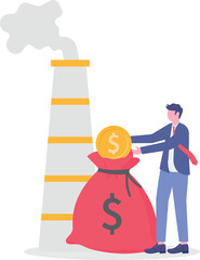 Child care experience deduction, care tax credit, carbon tax credit concept with tiny people.

