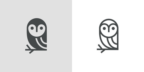 Line and Solid Owl Logo