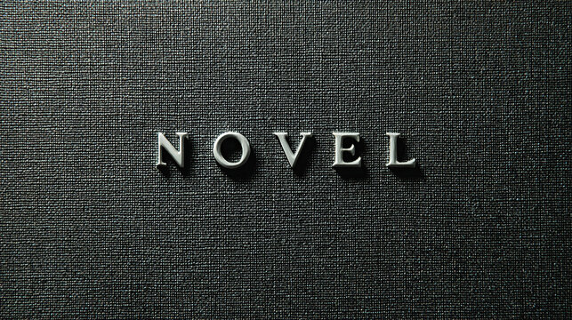 Dark Minimal Book Cover with Silver Novel Title