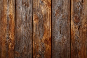Obraz premium Weathered wooden planks form a textured surface revealing wood grain and knots