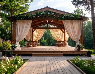 Outdoor wedding ceremony venue