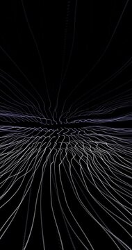 Waving lines moving. Loop. 4K Vertical
