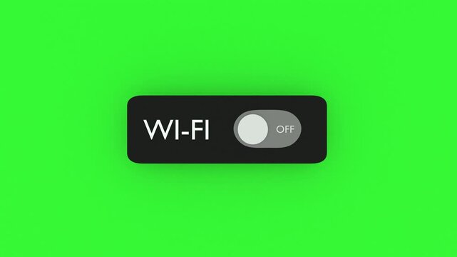 Wi-Fi Connection Icon Turning On and Off &ndash; Wireless Internet Network Animation in 4K