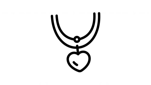 necklace minimalist stroke animation