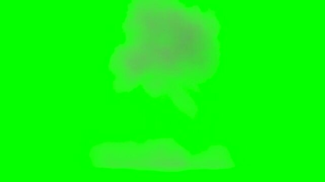 Fire explosion green screen, Nuclear explosion