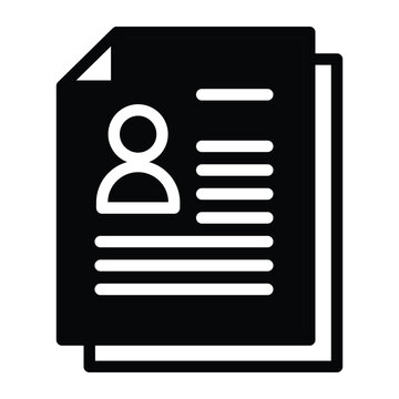 resume solid icon vector design good for web or mobile app