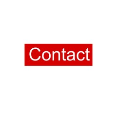 Contact written on red rectangle shape 