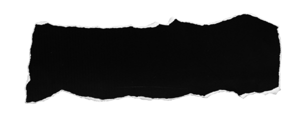 black torn or ripped paper isolated on transparent png background,realistic torn paper edges,ripped paper frame mockup