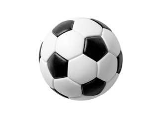 A black and white soccer ball