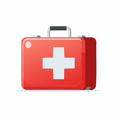 Obraz premium Modern Healthcare First Aid Box Vector