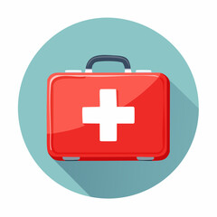 Fototapeta premium Isolated First Aid Kit Design in Flat Style