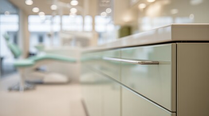 modern medical office interior design clean white cabinet storage dental clinic healthcare furniture