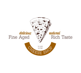 Cheese shop logo template vector