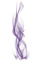 Fototapeta premium Elegant purple smoke swirls gracefully, isolated on transparent background, creating an ethereal and dreamy effect 