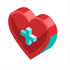Obraz premium Healthcare Heart Vector Art