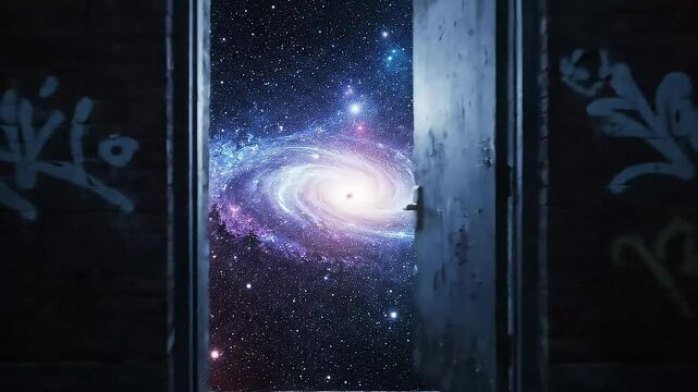 Dark Alleyway Reveals Pulsating Cosmic Portal to Another Dimension